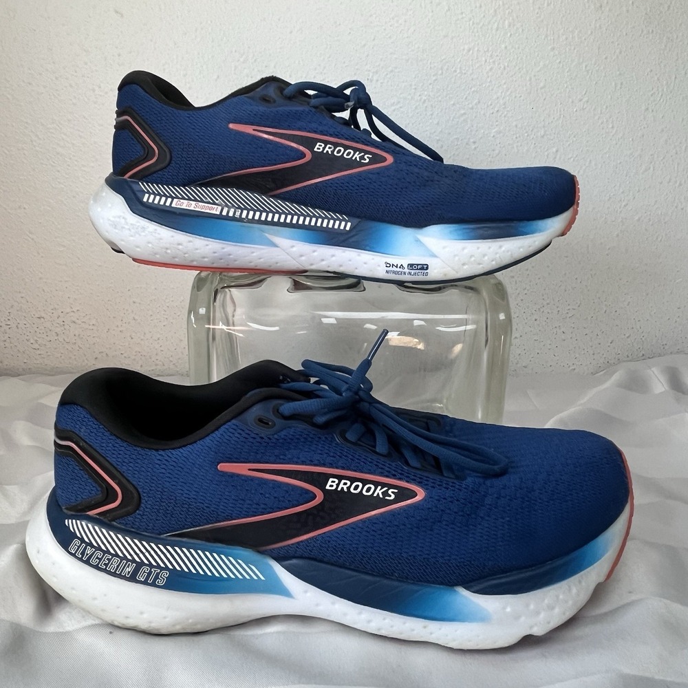 Brooks Glycerin GTS 21 Blue Opal Men's Running Jogging Shoes Size 10.5 D